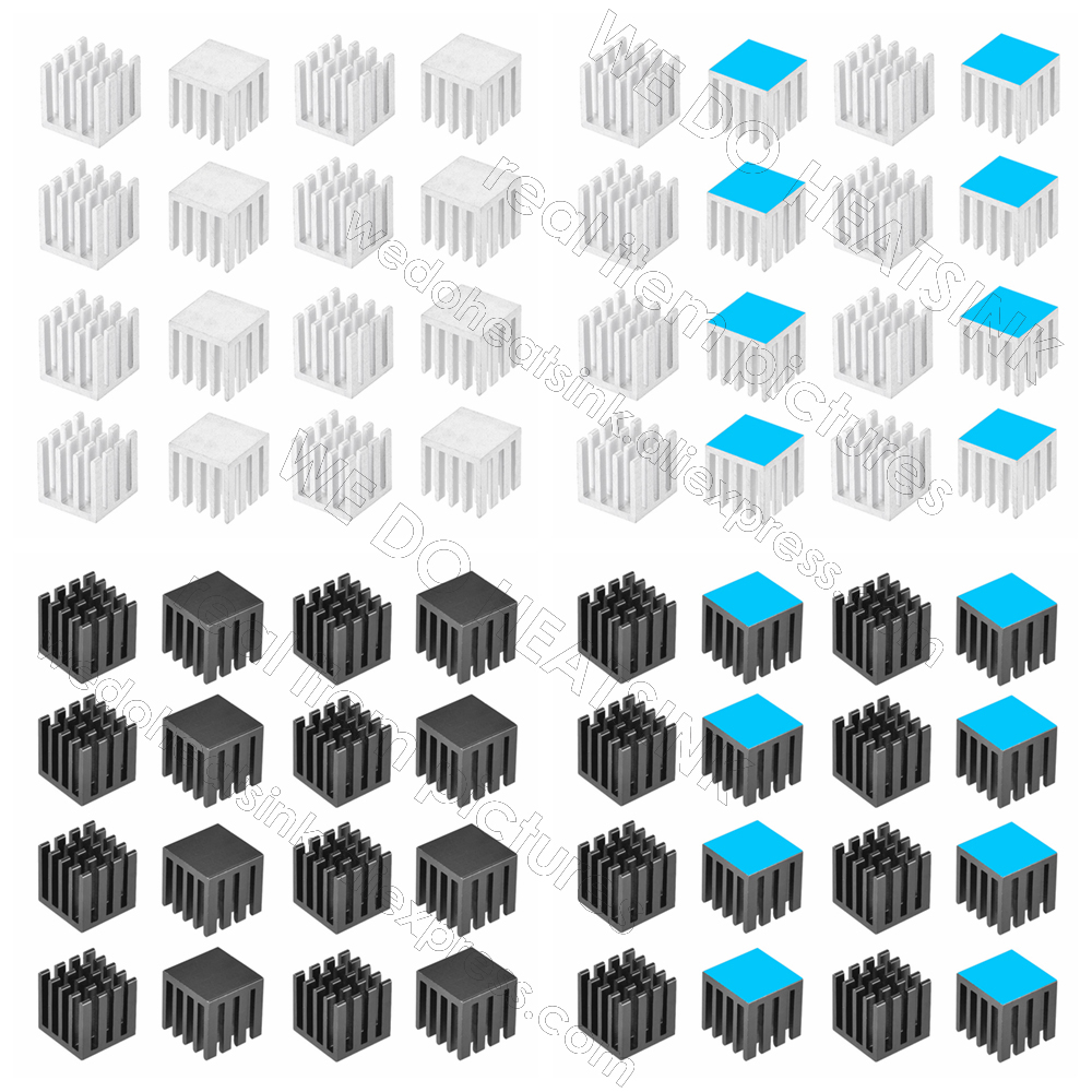 Aluminium Extrusion - Disipador de calor de aluminio, 15x15x15mm/0,59x0,59x0,59