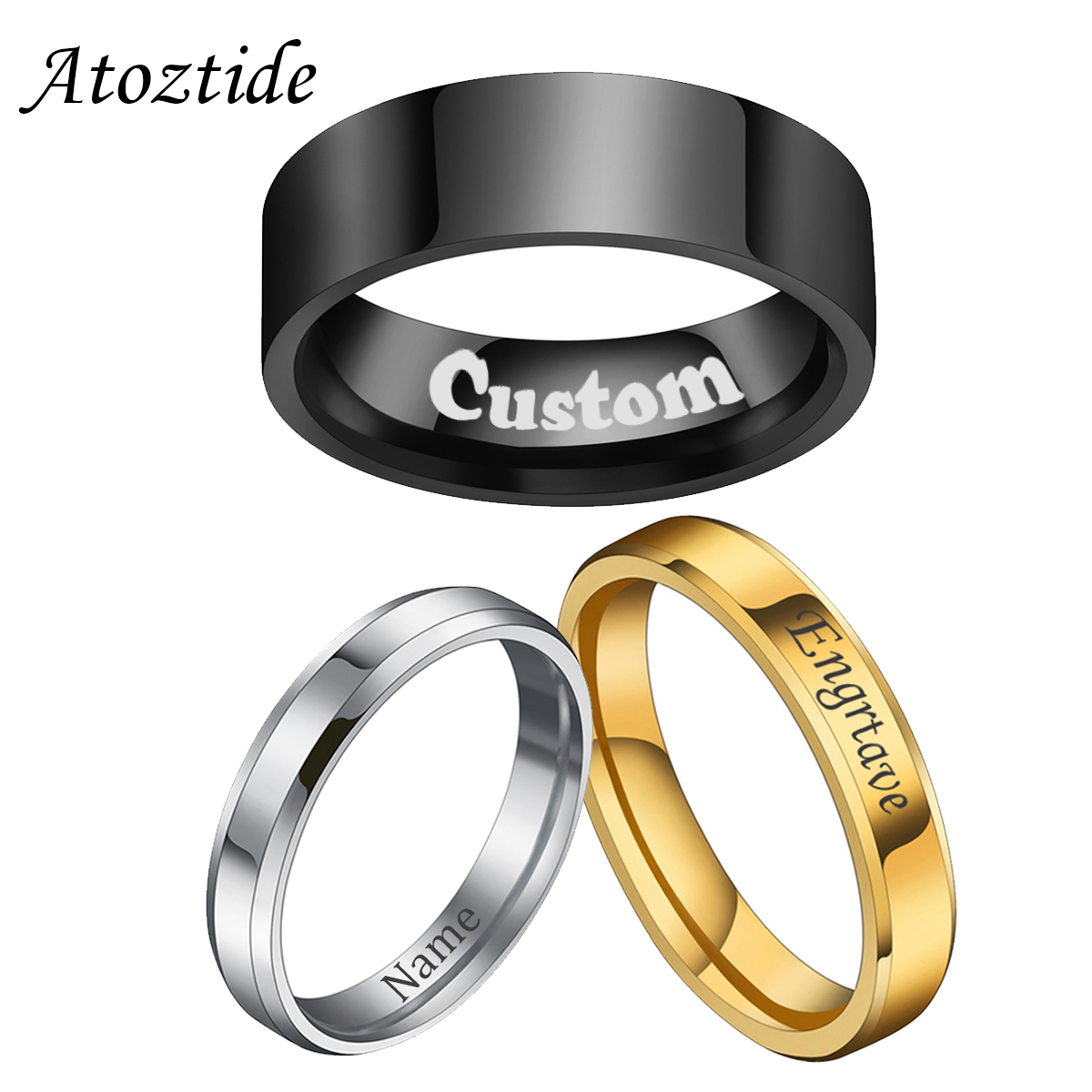 Coupling 8Mm - Atoztide-anillos personalizados con nombre y fecha