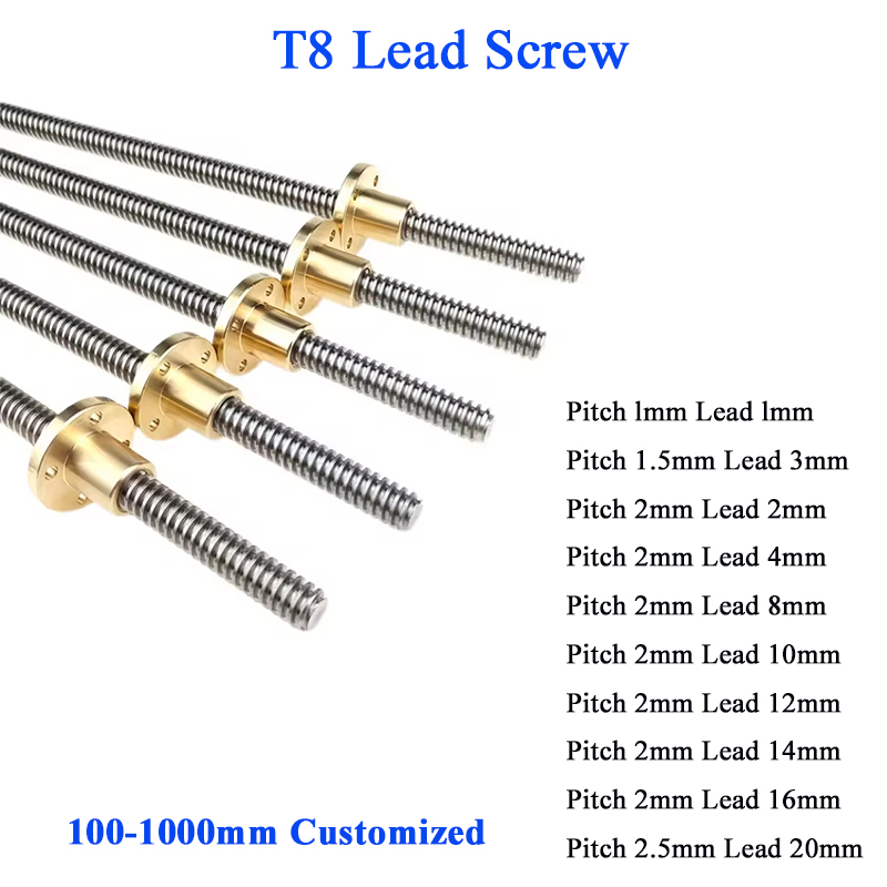Lead Screw 8Mm - Tornillo de avance T8, 2mm, 4mm,