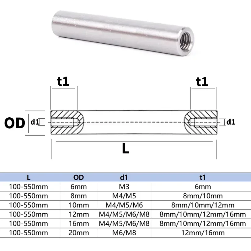 Eje óptico de 2 piezas con ros - Linear Rod 8Mm reseña y precio